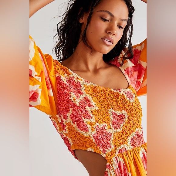 Free People Kalina Printed Midi Dress, Sz M - Picture 3 of 11